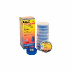 3m™ Scotch® Vinyl Electrical Color Coding Tape 35-Blue, 3/4" X 66' - Pkg Qty 10 -Wiring Devices shop online 00054007108368