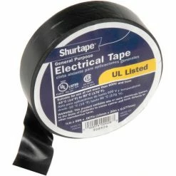 Shurtape EV 057B Black Electrical Tape, EV 57 3/4" X 66', 7 mil, Black - Pkg Qty 10 -Wiring Devices shop online 184275 03