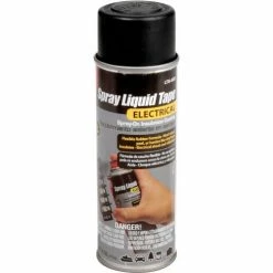 Gardner Bender LTS-400, Spray Liquid Electrical Tape, Black, English/Spanish; 6 oz/Can - Pkg Qty 6