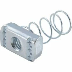 Global Industrial 1-5/8" Channel Nut P1008eg, Electro-Galvanized, 3/8-16 - Pkg Qty 25
