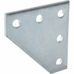 Global Industrial 5 Hole, Flat Plate Fitting - Pkg Qty 5