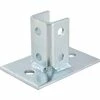 Global Industrial 1-5/8" Post Base P2942eg, Electro-Galvanized - Pkg Qty 2