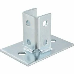 Global Industrial 1-5/8" Post Base P2942eg, Electro-Galvanized - Pkg Qty 2