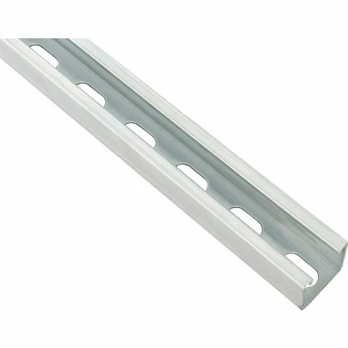 Global Industrial 8Ft Slotted Strut Channel 1-5/8x1-5/8 12Ga. Pre-Galvanized Zinc Plated Qty 4 - Pkg Qty 4 4 Global Industrial 8Ft Slotted Strut Channel 1-5/8x1-5/8 12Ga. Pre-Galvanized Zinc Plated Qty 4 - Pkg Qty 4 - Image 2