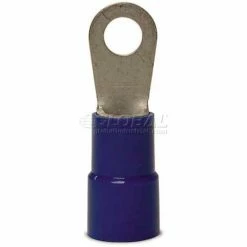 Gardner Bender 15-096 Ring Terminal, 6 Awg, Stud Size 3/8, Blue - 4 pk.
