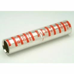 Penn-Union BBCU3/0, Copper Compress., Crimp Splice, Long Barrel Tin Plated, 3/0 AWG, Orange - Pkg Qty 10