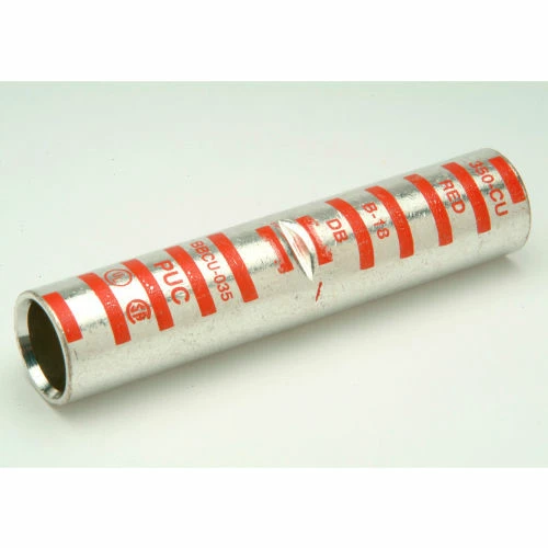 Penn-Union BBCU3/0, Copper Compress., Crimp Splice, Long Barrel Tin Plated, 3/0 AWG, Orange - Pkg Qty 10 3 Penn-Union BBCU3/0, Copper Compress., Crimp Splice, Long Barrel Tin Plated, 3/0 AWG, Orange - Pkg Qty 10