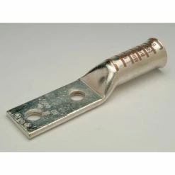 Penn-Union BBLU065DFL, Copper Compress. Lug, Flared Long Barrel 2 Hole, 650kcmil, 1/2" Stud, Pink - Pkg Qty 6