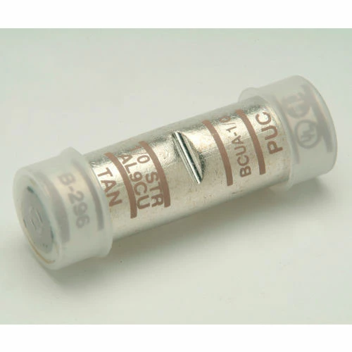 Penn-Union BCUA4, Alum, Crimp Splice, Std Barrel Tin Plated, for Alum & Copper, 4 AWG, Green - Pkg Qty 50 3 Penn-Union BCUA4, Alum, Crimp Splice, Std Barrel Tin Plated, for Alum & Copper, 4 AWG, Green - Pkg Qty 50