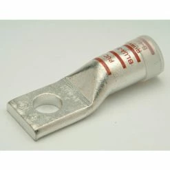 Penn-Union BLUA025S, Alum Compress. Lug Std Barrel 1 Hole, 250 kcmil, 1/2" Stud Red - Pkg Qty 10