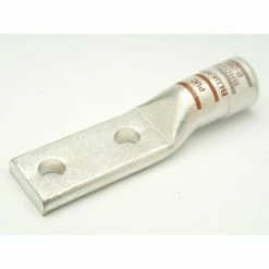 Penn-Union BLUA035D, Alum Compress. Lug Std Barrel 2 Hole, 350 kcmil, 1/2" Stud Brown - Pkg Qty 10