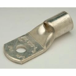 Penn-Union BLY26L12, Cu Compress Lug Std Barrel 1 Hole w/Inspect Window Rnd Tongue 2/0AWG 5/8" Stud - Pkg Qty 10
