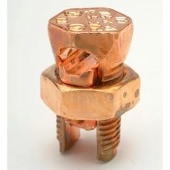Penn-Union S6, Cu Mech. Split Bolt Conn. for 2 Conduct. Range of Equal Run & Tap: 10 Sol.-6 Sol. - Pkg Qty 100