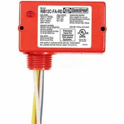 RIB® Enclosed Polarized Relay RIB12C-FA-RD, 10A, SPDT, 12VAC/VDC, Red Housing