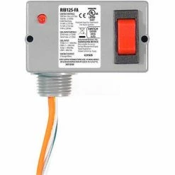 RIB® Enclosed Polarized Relay RIB12S-FA, 10A, SPST, 12VAC/VDC, Override Switch