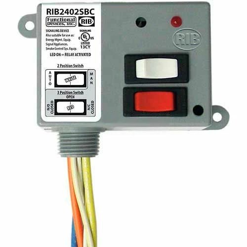 RIB® Enclosed Power Relay RIB2401SBC, 20A, SPDT, 24VAC/DC/120VAC, Override 3 RIB® Enclosed Power Relay RIB2401SBC, 20A, SPDT, 24VAC/DC/120VAC, Override