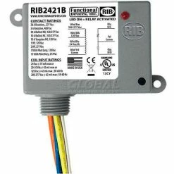 RIB® Enclosed Power Relay RIB2421B, 20A, SPDT, 24VAC/DC/120VAC/208-277VAC