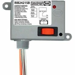 RIB® Enclosed Power Relay RIB2421SB / 20A / SPDT-NO 24VAC / DC / 120VAC / 208-277VAC / Override