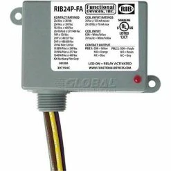 RIB® Enclosed Polarized Relay RIB24P-FA, 20A, DPDT, 24VAC/VDC