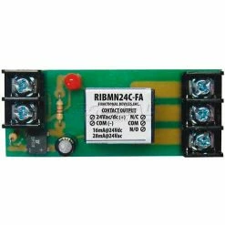 RIB® Enclosed Polarized Track Mount Relay RIBMN24C-FA, 2.75", 15A, SPDT, 24VAC/VDC