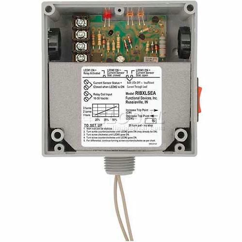 RIB® Enclosed Internal Low AC Sensor W/Relay RIBXLSEA, Adj., 10A, SPST, 10-30VAC/DC, Override 3 RIB® Enclosed Internal Low AC Sensor W/Relay RIBXLSEA, Adj., 10A, SPST, 10-30VAC/DC, Override