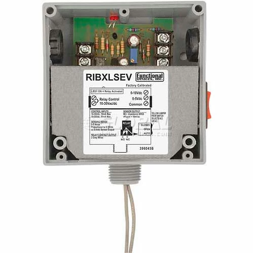 RIB® Enclosed Internal Low AC Sensor W/Relay RIBXLSEV, Analog Out, 10A, 10-30VAC/DC, Override 3 RIB® Enclosed Internal Low AC Sensor W/Relay RIBXLSEV, Analog Out, 10A, 10-30VAC/DC, Override