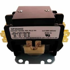 Supco DP202402 Contactor 20 Amps 240V 2 Pole
